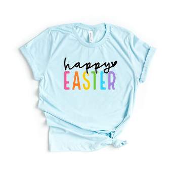 Simply Sage Market Women's Happy Easter Colorful Short Sleeve Graphic Tee