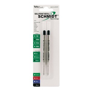 Schmidt P900 Ballpoint TC Ball Parker Style Refill fits Parker ballpoint pens Fine Black 2 Pack - 1 of 4