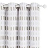 Deconovo 2 Panels Blackout Curtains with Hand Painted Print, 6 Grommets for Living Room - 3 of 4