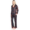 Ashford & Brooks Women's Minky Micro Fleece Button Up Pajama Set - 2 of 4