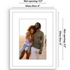 Americanflat 6x8 Picture Frame with Shatter-Resistant Glass - Use as 4x6 Frame with Mat or 6x8 Frame Without Mat - Streamline Collection - White - 2 of 4