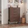 46.6" Tall 6-Drawer Dresser - Freestanding Wood Storage for Bedroom & Living Room - 4 of 4