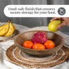 Folkulture Wooden Fruit Bowl for Kitchen Countertop | 11" Natural Toned Large Bowl | Table Decor, Mango Wood Centrepiece Gifts for Women - 2 of 4