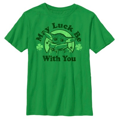 Boy's Star Wars: The Mandalorian St. Patrick's Day Grogu May Luck Be ...