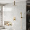 CASAINC 3-Spray Pattern 12 in. Ceiling Mount Shower System Shower Head - 2 of 3