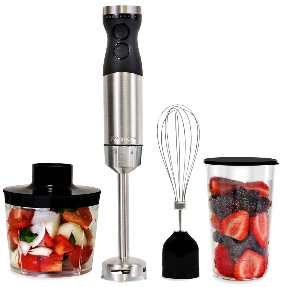 Photos - Mixer Kenmore Immersion 400W Hand Blender Set with Food Chopper and Whisk 