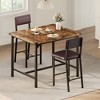 Dining Table Set w/Counter Height Table & 2 Upholstered Bar Stools, 3-Piece Counter Height Dining Table Set for Kitchen Breakfast Restaurant - 3 of 4