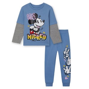 Disney T-Shirt and Fleece Pants Outfit Set Toddler - 1 of 4