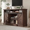 AMERLIFE 66" W Farmhouse TV Stand, Wood 40" H Tall Entertainment Center with Sliding Barn Door - 2 of 4