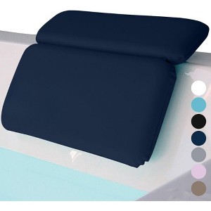 Bath Pillow for Tub with Headrest for Neck and Back Support, 2-Panel Luxury Bathtub Pillow with Strong Suction Cups - 1 of 4