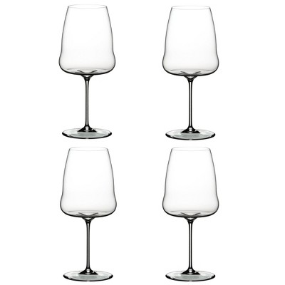 Riedel 1234/41 Winewings Old World Syrah/Shiraz Dishwasher Safe Crystal Red Wine Drinking Glass Stemware (4 Pack)