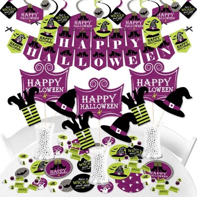 Big Dot of Happiness Happy Halloween - Witch Party Supplies - Banner Decoration Kit - Fundle Bundle