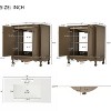Christopher Knight Home Reese Vintage 60" Wood Double Bathroom Vanity with Ceramic Sink and Two Doors - 3 of 4