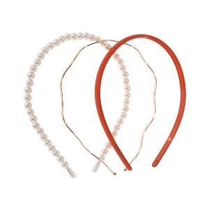 Unique Bargains Women's Solid Color Hairband 1 Set - 1 of 4