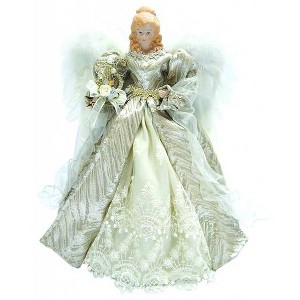 Santa's Workshop Inc. 16" Silver Elegance Angel Tree Topper - 1 of 3