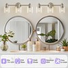 POWLIG 3-Light Modern Vanity Light - Dimmable Bathroom Wall Sconce with Clear Glass Shades for Mirror & Makeup Lighting - 4 of 4