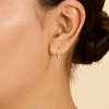SHINE by Sterling Forever Sterling Silver CZ Crescent Micro Hoops - 2 of 3
