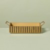 Modern Fluted Metal Decor Tray Brass Finish - Hearth & Hand™ with Magnolia - 3 of 4