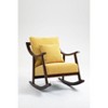 CAVINAS Linen Glider Rocking Chair with High Backrest,Mid Century Modern Upholstered Rocking Chairs,Nursery Accent Chair for Bedroom - 4 of 4