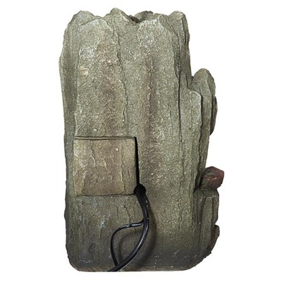 Handcrafted Weathered Stone Tabletop Fountain with LED Lights