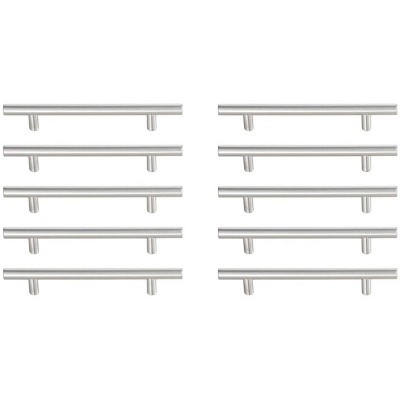 Elegant Lighting Quinn 5Inch Center to Center Brushed Nickel Bar Pull Multipack (set of 10)
