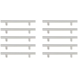 Elegant Lighting Quinn 5Inch Center to Center Brushed Nickel Bar Pull Multipack (set of 10) - 1 of 4