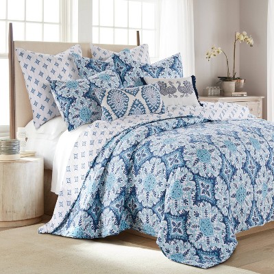 Twin Essella Indigo Quilt Set Blue - Homthreads