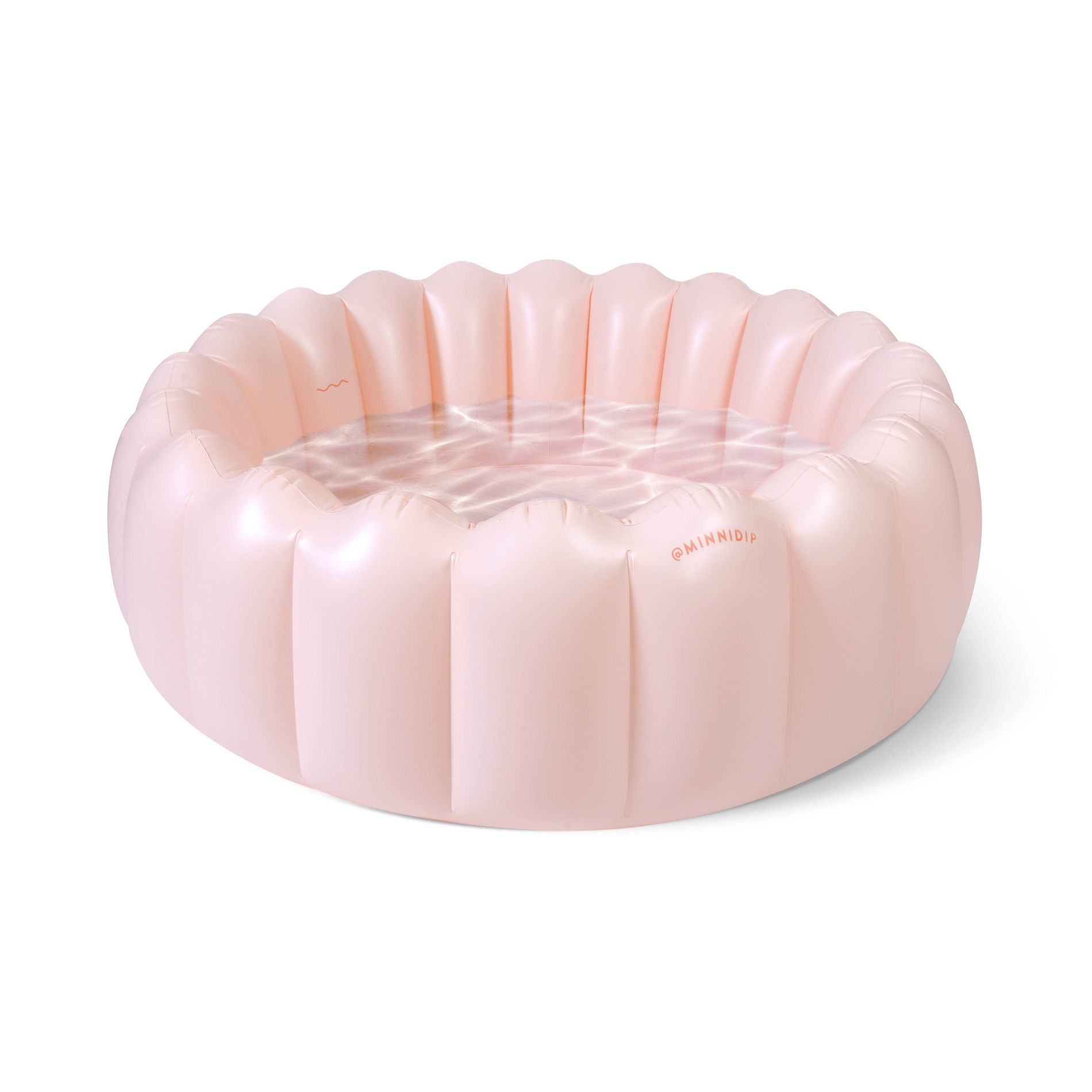 MINNIDIP Tufted Pool 125 gal Novelty Kiddie Pool - Blush: PVC Inflatable for 6+ Years