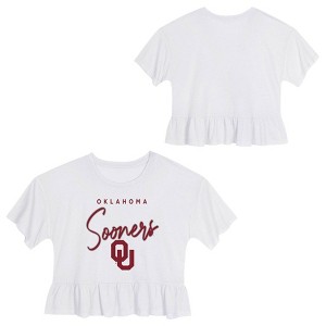 NCAA Oklahoma Sooners Girls' Ruffle T-Shirt - 1 of 3