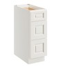 CASAINC 12 in. W x 24 in. D x 34.5 in. H Base Kitchen Cabinet with 3 Soft-Close Drawers – Plywood RTA Cabinets - 2 of 4
