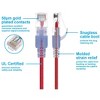 Monoprice Cat6A Ethernet Patch Cable - 10 Feet - Red (10 Pack) Snagless RJ45 550Mhz UTP Pure Bare Copper Wire 10G 30AWG - SlimRun Series - 3 of 4