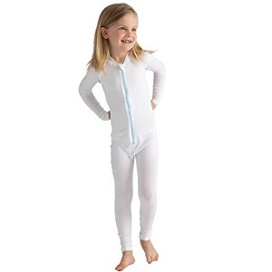 AD Rescue Wear Eczema Clothing for Toddlers - White Long Sleeve Bodysuit for Young Kids - Itch Relief, Ultra-Soft (6-7 Years) - 1 of 4