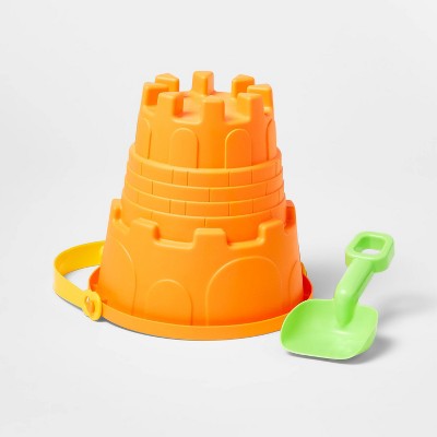 Round Sand Bucket with Shovel Orange - Sun Squad&#8482;_1