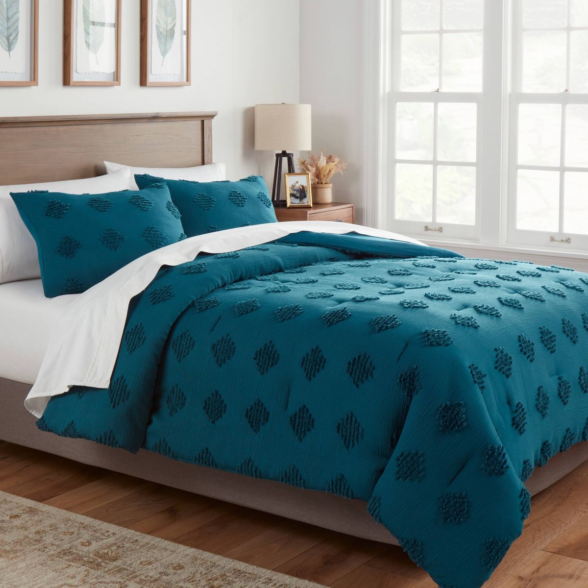 Tufted Diamond Crinkle Comforter and Sham Set - Threshold™ - thumbnail 6