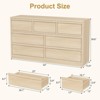 Garvee Modern Double Dresser Organizer with 7 Drawers Large Storage, Wooden Chest of Drawers for Living Room, Bedroom, Nursery, Hallway - 2 of 4