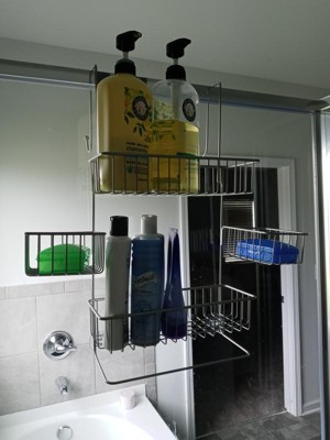 Mdesign Metal Over Shower Door Caddy, Bathroom Storage Organizer - Bronze :  Target