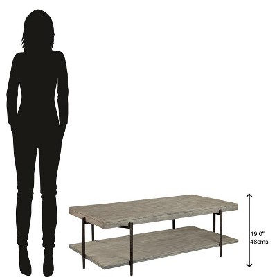 Bedford Park 57'' Transitional Rectangular Coffee Table with Shelf