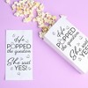 Big Dot of Happiness He Popped the Question She Said Yes Popcorn Bags, Party Favor Snack Treats, Free-Standing Individual White Paper Bags - 25 Count - 2 of 4