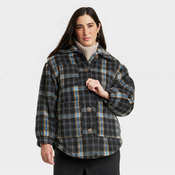 Universal Thread Women's Plus Size Puffy Jacket, Rust Brown,2X