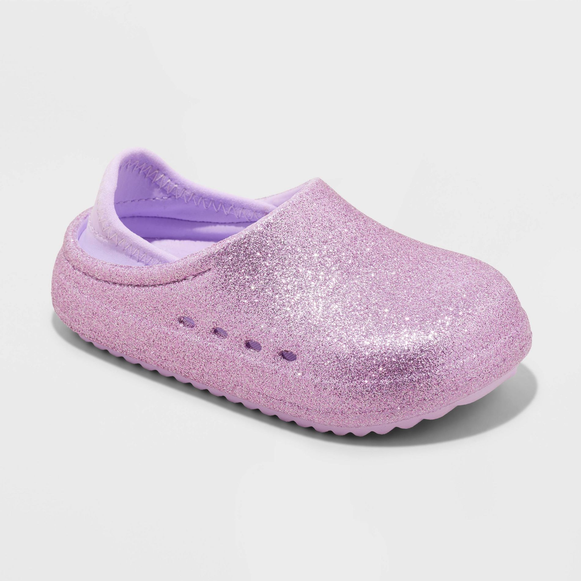 Toddler Rowan Slip-On Clog Shoes - Cat & Jack™ Purple 5T: Cushioned Heel, Non-Marking Outsole, Water Shoes