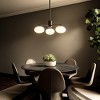 ALOADECOR Mid Century Modern Opal Glass Chandelier Classic Globe Pendant Light For Dining Room Living Room - 2 of 4
