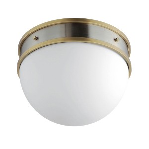 Maxim Lighting Duke 1 - Light Flush Mount in  Satin Nickel/Satin Brass - 1 of 4