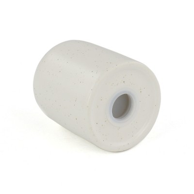 Glossy White Stoneware Round Salt and Pepper Shaker Set