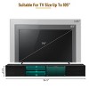Modern APP Controlled LED TV Stand for TVs Up to 105'',Faux Marble Tabletop Media Console with Tempered Glass Doors – The Pop Home - 3 of 4