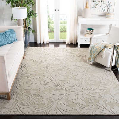 Sage Hand-Tufted Wool Square Area Rug