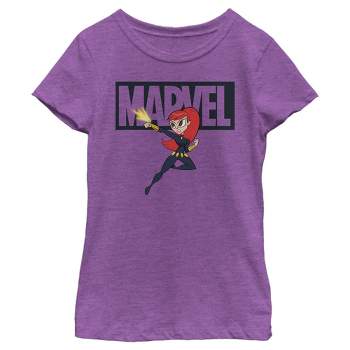Girl\'s Marvel Animated Spider-woman Logo T-shirt : Target