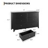Modern 6 Drawer Dresser for Bedroom, 54" Wide Wooden Dressers with Large Storage,Handleless Chest of Drawers TV Stand for Living Room & Hallway - 2 of 4