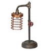 Sagebrook Home Industrial Style Metal Pipe Table Lamp, Bulb Included, Battery Operated, Black and Copper, 17.75"H - 2 of 4
