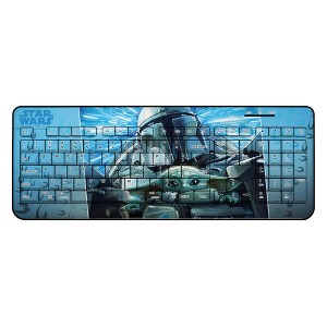 Keyscaper Star Wars: The Mandalorian Grogu and Din Djarin Portrait Wireless USB Keyboard - 1 of 4