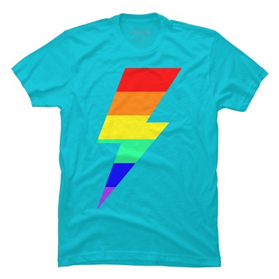 Adult Design By Humans Rainbow Pride Flag Lightning Bolt By T-Shirt